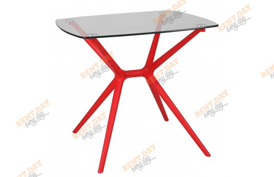 Красный стол для кафе в аренду