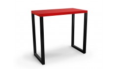 П-образный черно-красный барный стол