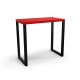 П-образный черно-красный барный стол