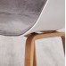 Wood Gray & white / Белое велюровое кресло в аренду