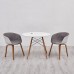 Wood Gray & white / Белое велюровое кресло в аренду