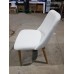 Wood textile white / Мягкий стул из белой текстильной обивки в аренду